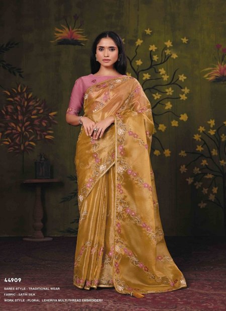 Yellow Colour Norita 44900 Rooh By Mahotsav Silk Sequence Work Designer Saree 44909 